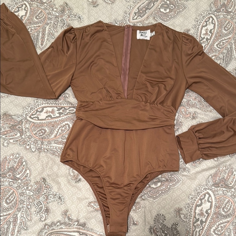 Princess Polly Chocolate Long Sleeve Bodysuit